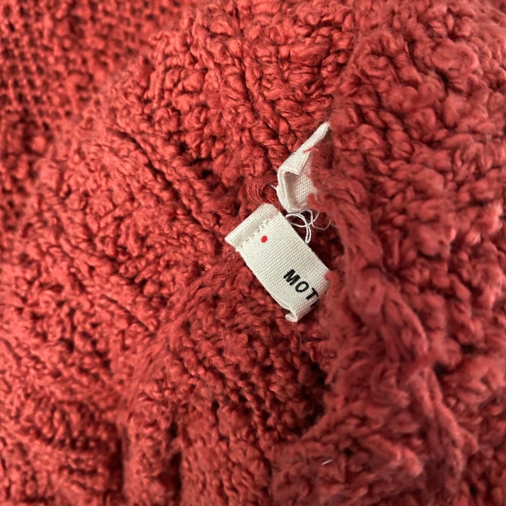 Anthro x Moth orange knit sweater top med - Picture 5 of 6